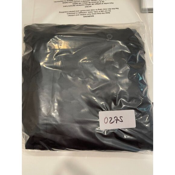 Chico's Button Up Collared Sheer Black Tunic Blouse Large Lagenlook Witchy - Picture 9 of 9